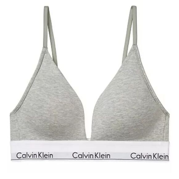 Calvin Klein Cotton Triangle Bra with Removable Pads Pink Sz XSMALL NWT - Picture 6 of 10